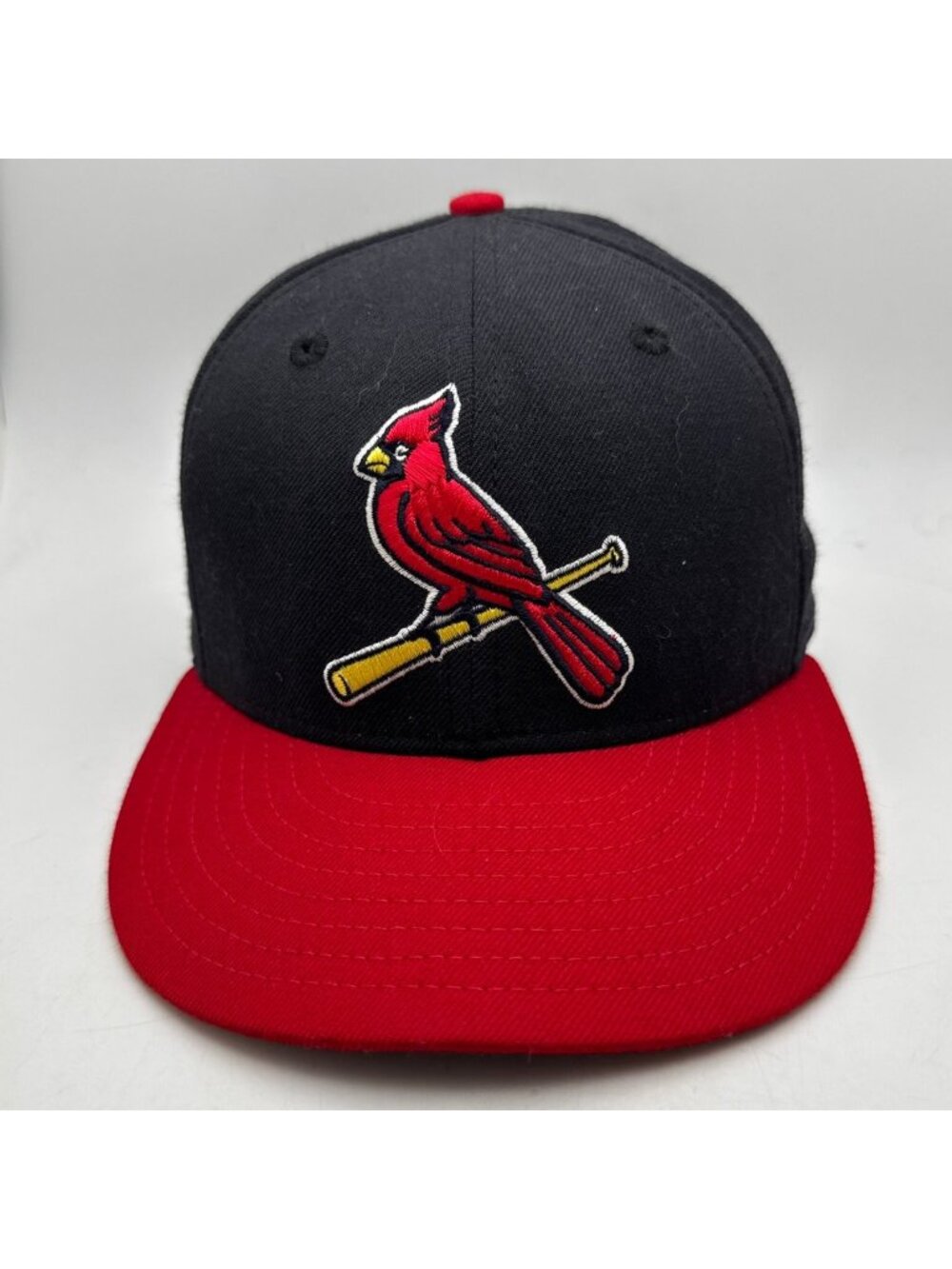 St. Louis Cardinals MLB Fitted Baseball Cap Hat Black Red New Era 59FIFTY 7 1/4